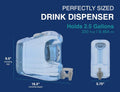 Arrow Oasis Drink Dispenser for Fridge, 2.5 Gallon - Plastic Beverage Dispenser with Spigot - Clear Space-Saving Design with Handle - Ideal for Water, Juice & Iced Tea - BPA Free - Made in USA