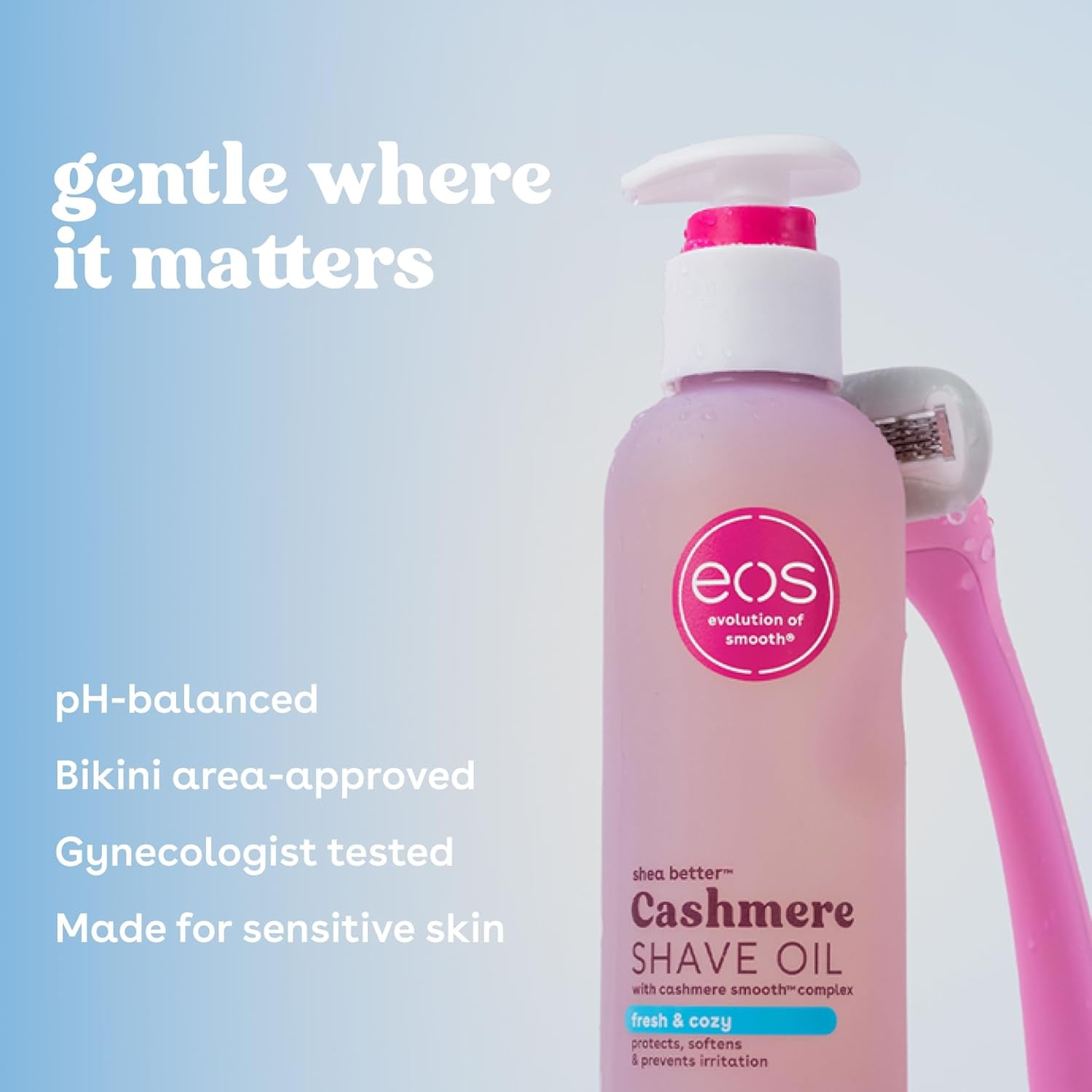 Cashmere Shave Oil – Fresh & Cozy, Moisturizing Shave Oil with Shea Butter & Glycerin, Helps Prevents Irritation & Razor Burn, Vegan, 6 Fl Oz