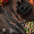 Knife Set,  15 Pieces Knife Sets for Kitchen with Block, Dishwasher Safe Kitchen Knife Set with Built in Sharpener Block, German Stainless Steel Kitchen Utensils Set