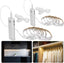 2 Pack Rechargeable LED Strip Lights with Motion Sensor -  2M Cool White LED Closet Light Motion Activated, under Cabinet Strip Light