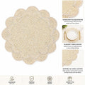 Round Ivory Placemats 13 Inches- Set of 1 | Heat Resistant Mats for Kitchen and Dining Table Décor- Non Slip Placemat for Special Occasions and Everyday Use | Ideal for Gatherings