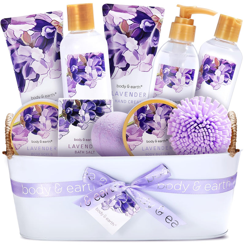 Lavender Spa Gift Baskets for Women Luxurious Gifts for Women Bath and Body Gift Sets 11Pcs Bath Sets for Women Gift Mother'S Day Gifts