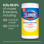 Disinfecting Cleaning Wipes for Spring Cleaning & Allergy Season, Bleach Free, Fresh Scent and Crisp Lemon, 75 Count Each, Pack of 4
