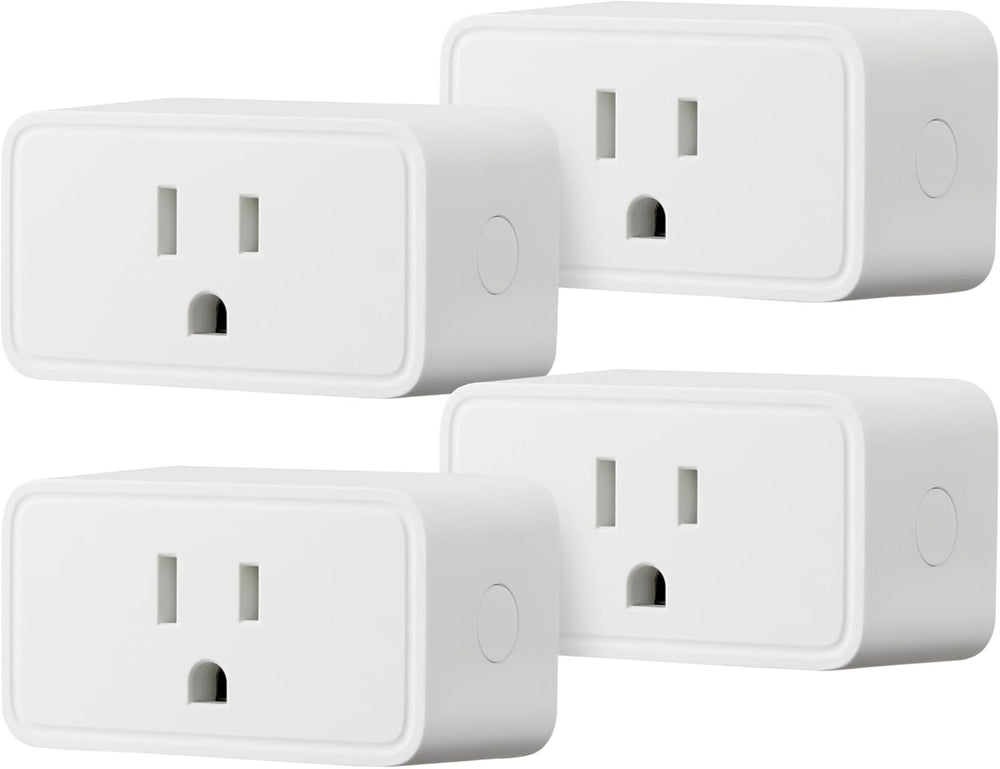 Smart Plug, Works with Alexa Only, Voice Control, Remote APP Control, Schedule, Compact Design, Versatile, 2.4 Ghz Wi-Fi, No Hub Required, 4-Pack, White