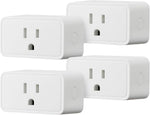 Smart Plug, Works with Alexa Only, Voice Control, Remote APP Control, Schedule, Compact Design, Versatile, 2.4 Ghz Wi-Fi, No Hub Required, 4-Pack, White