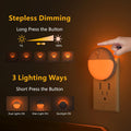 2 Pack Plug in Sleep Night Light with Motion Sensor and Dusk to Dawn Sensor, 3 Modes, Soft Glow, Stepless Dimming, LED Lights for Bedroom, Sleep, Baby Nursery, Kids, Toddler, Home Decor (Amber)