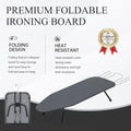 Metal Mesh Panel Tabletop Ironing Board | Foldable Iron Board | Heavy Duty Small Iron Board with Heat Resistant Cover and 100% Cotton 8Mm Thicken Pad | 31.5"X11.8"X6.2"