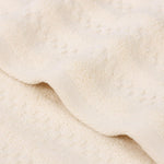 Zuma Zero Twist Cotton Medium Weight Towels, for Guest Bath, Bathroom, Shower, Spa, Plush Towels, Bath Essentials, Waffle Textured Stripes, 3 Piece Assorted Towel Set, Ivory