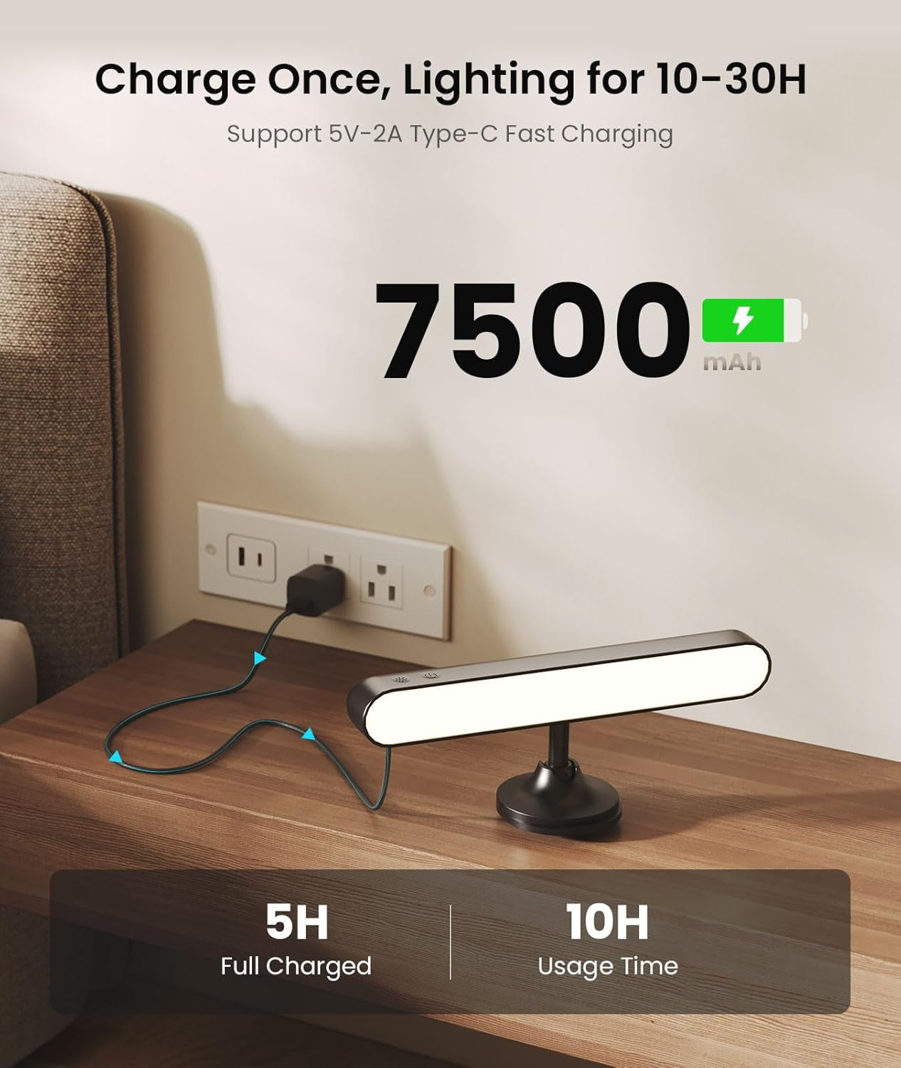 Rechargeable 7500Mah Battery Operated Wall Sconces for Bedroom,Led Wall Lights with Remote Control and Touch,360Â° Rotation,3 Colors Temperatures Dimmable Black Wall Lamps with 15 RGB Colors,2 Pack