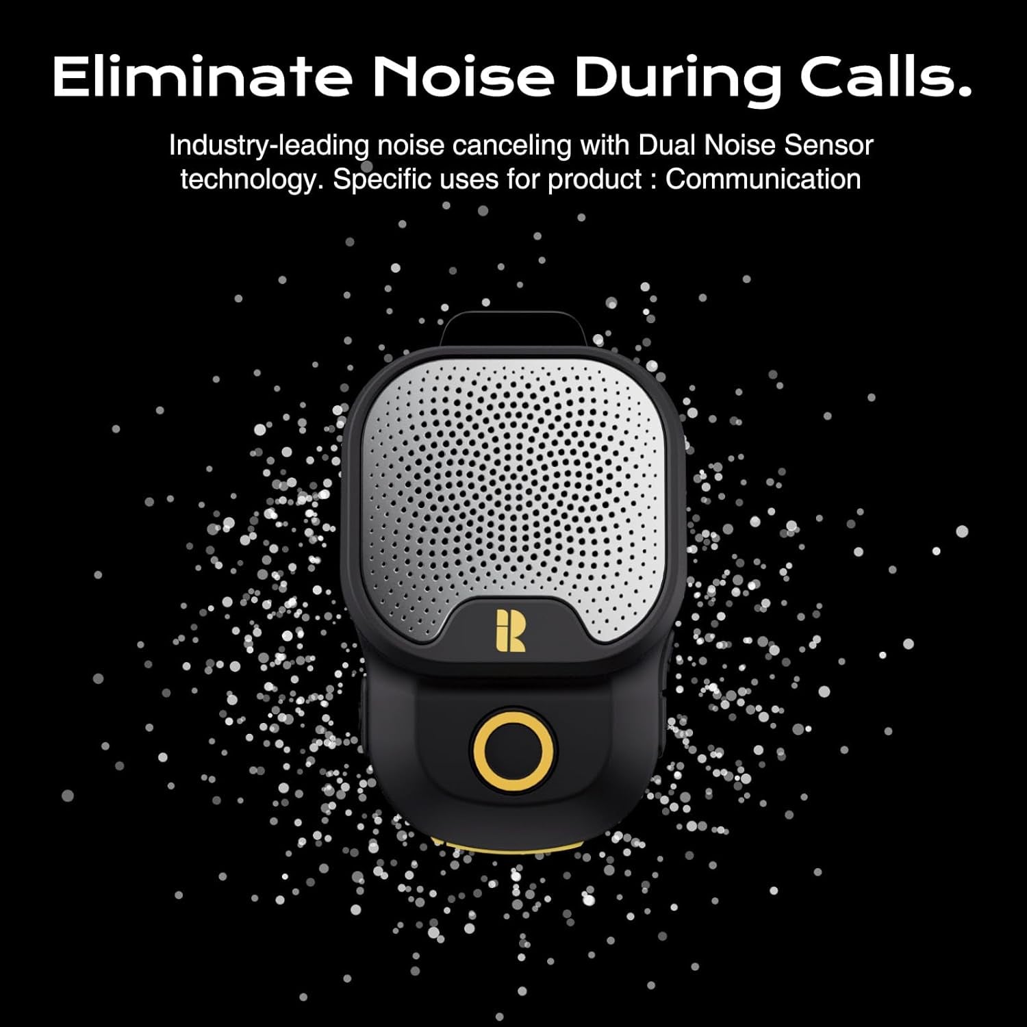 Wearable Bluetooth V5.3 Speaker, 30H Working Time Clip-On Wireless Jobsite Water-Resistant TWS Portable Speaker, IPX7 Waterproof, Built-In ENC Mic for Hands-Free Music/Calls