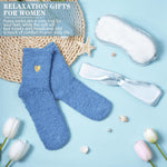Birthday Gifts for Women, Self Care Get Well Soon Gifts, Ocean Relaxing Spa Gift Basket W/ Luxury Flannel Blanket & 40 Oz Tumbler, Thinking of You Gifts, Christmas Gift for Mom Wife Sister Friend