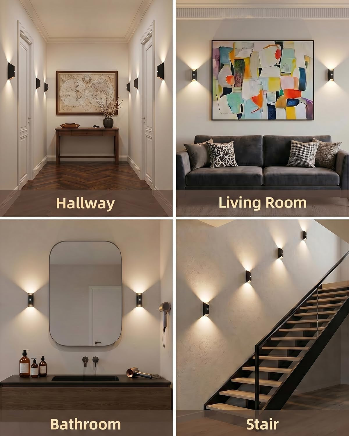 HOEOSE Rechargeable Wall Lights, Magnetic Battery Operated Wall Sconces Set of 2, Wireless Motion Sensor Night Light with Remote, Timer, 3 Color Temps & Dimmable, Wall Lamps for Bedroom, Living Room