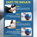 Exercise Ball - Multiple Sizes Gym Grade Balance Ball for Fitness, Yoga, Workout, Pregnancy & Physical Therapy
