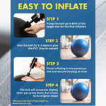 Exercise Ball - Multiple Sizes Gym Grade Balance Ball for Fitness, Yoga, Workout, Pregnancy & Physical Therapy