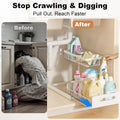 under Sink Organizer, Pull Out Cabinet Organizer 2 Tier Slide Out Sink Shelf Cabinet Storage Shelves, under Sink Storage for Kitchen Bathroom Cabinet, White, 1 Pack