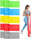 Pilates Flexbands, 5-Pack Latex-Free Resistance Bands Set – Exercise Bands for Pilates, Yoga, Stretching & Physical Therapy | Home Gym Equipment for Women & Men