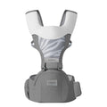 Baby Carrier Newborn to Toddler with Hip Seat, Multifunction Baby Hip, 4-In-1 Ergonomic Infant Carrier (Ergonomic M Position) Adjustable & Removable Baby Holder Carrier for 0-36 Months (Grey)