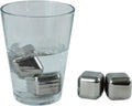 Reusable Ice Cubes Stainless Steel Chilling Stones for Whiskey Wine Beverage, Set of 4