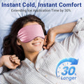 Self Care Gift for Women, Cooling Eye Mask for Puffy Eyes, Tired Eyes, Headache Relief and Migraine Comfort, Reusable Gel Cold Compress for Soothing Eye Care, Relaxing Gifts for Women Pink