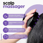 Organic Rosemary Castor Hair Oil + Massager Hair Growth Set Hair Growth Oil 4 Ounces with Coconut & Olive Oil for Dry, Damaged & Split End
