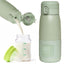 Portable Bottle Warmer for Travel - Super Fast Charging & 5-Min Heating for Breast Milk, Formula & Water, 17Oz Large Capacity, Baby Flask for Vehicle Car Airplane Journey (350ML)