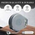 Retractable Clothesline Heavy Duty Retracting Clothes Line Outdoor and Indoor with Durable ABS Shell and 38 Feet Extruded PVC Line,With Lock to Prevent Sagging