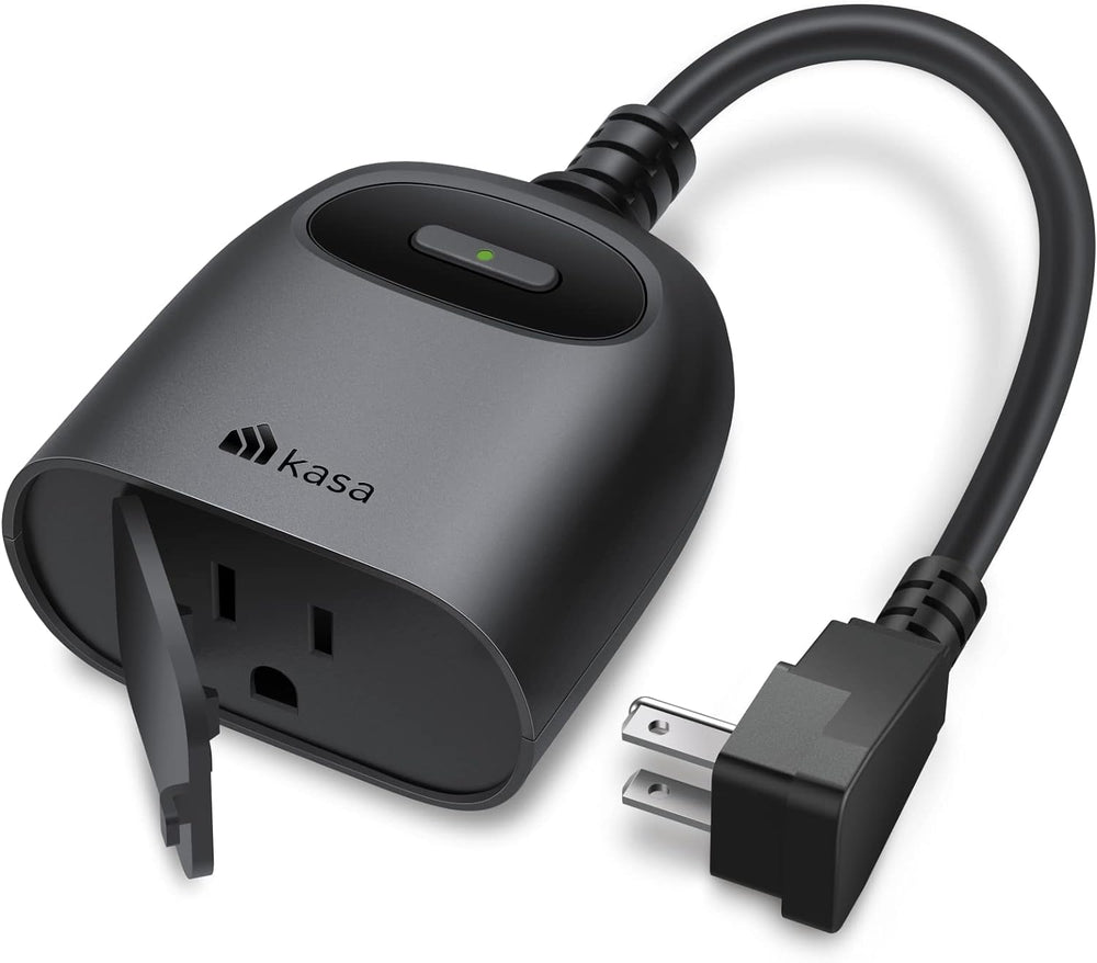 Kasa Outdoor Smart Plug, Smart Home Wi-Fi Outlet Timer, Max Load 15A/1875W, IP64 Weather Resistance, Compatible with Alexa, Google Home & Smartthings, No Hub Required, ETL Certified(Kp401)