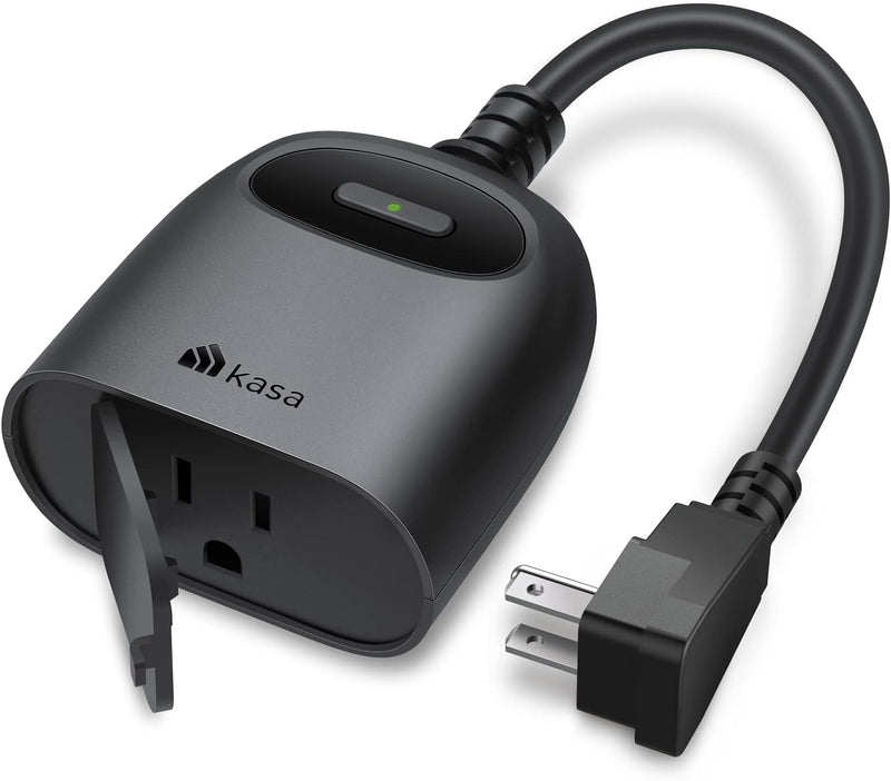 Kasa Outdoor Smart Plug, Smart Home Wi-Fi Outlet Timer, Max Load 15A/1875W, IP64 Weather Resistance, Compatible with Alexa, Google Home & Smartthings, No Hub Required, ETL Certified(Kp401)