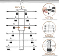 Pants Hangers with Clips,Space Saving Hanging Closet Organizer-6 Tiers Skirt Hangers with 360Â° Swivel Hook,Closet Organizer-Clothes Hangers- College Dorm Essentials Apartment Essentials-2 Pack