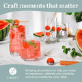 Ascent Tumbler and Rocks Drinking Glasses Set of 16, Glass Drinking Glasses with Curvature, Versatile Glassware Set for Parties and More
