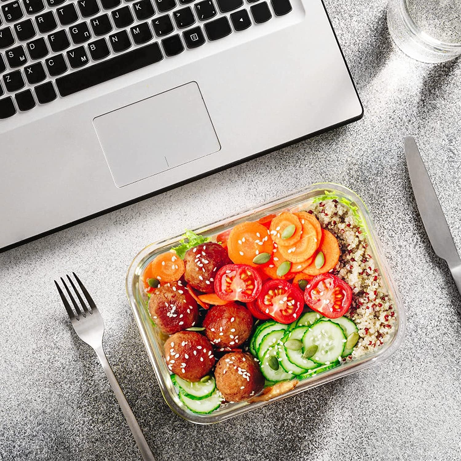 24-Piece Glass Food Storage Containers with Upgraded Snap Locking Lids,Glass Meal Prep Containers Set - Airtight Lunch Containers, Microwave, Oven, Freezer and Dishwasher
