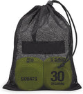 Exercise Dice (6-Sided) - Game for Group Fitness & Exercise Classes - Includes Push Ups, Squats, Lunges, Jumping Jacks, Crunches & Wildcard (Includes Carrying Bag)
