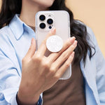 Adhesive Phone Grip, Holder, Phone Stand, Flower - Blanc Fresh