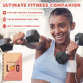 Workout Planner for Daily Fitness Tracking & Goals Setting - A5 Size, 6” X 8”, Peachy Pink - Improved Thicker Cover - Men & Women Personal Home & Gym Training Diary - Log Book - by