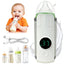 2026 Upgraded Milk Warmer for Travel, on the Go Baby Bottle Warmer, Waterless Bottle Warmering with Battery-Powered, 6 Temp Settings Fast Heating & Precise Temperature Control with LCD Display