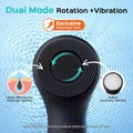 FBS03 Face Scrubber Facial Cleansing Brush: 2 in 1 Spin and Vibration Patented, Silicone Electric Exfoliator Scrubber with Automatic Foaming, Waterproof Face Cleanser Brush for Men and Women