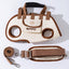Outdoor Pet Multifunctional Crossbody Bag, Small Dog and Cat Carrier, Hands-Free Shoulder Sling, Adjustable Strap (Brown, Medium)