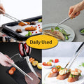 2 Pcs 12-Inch Kitchen Tweezers Fine Tweezer Tongs, Extra-Long Stainless Steel Cooking Tweezers (Silver)