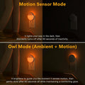 2 Pack Plug in Sleep Night Light with Motion Sensor and Dusk to Dawn Sensor, 3 Modes, Soft Glow, Stepless Dimming, LED Lights for Bedroom, Sleep, Baby Nursery, Kids, Toddler, Home Decor (Amber)