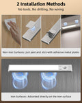 8" under Cabinet Lighting, 2400Mah Rechargeable Motion Sensor Light Indoor, Mini & Slim Design, 3 Color Temps, Dimmable Magnetic Wireless Closet Lights for Kitchen, Pantry, Stairs (2 Pack)