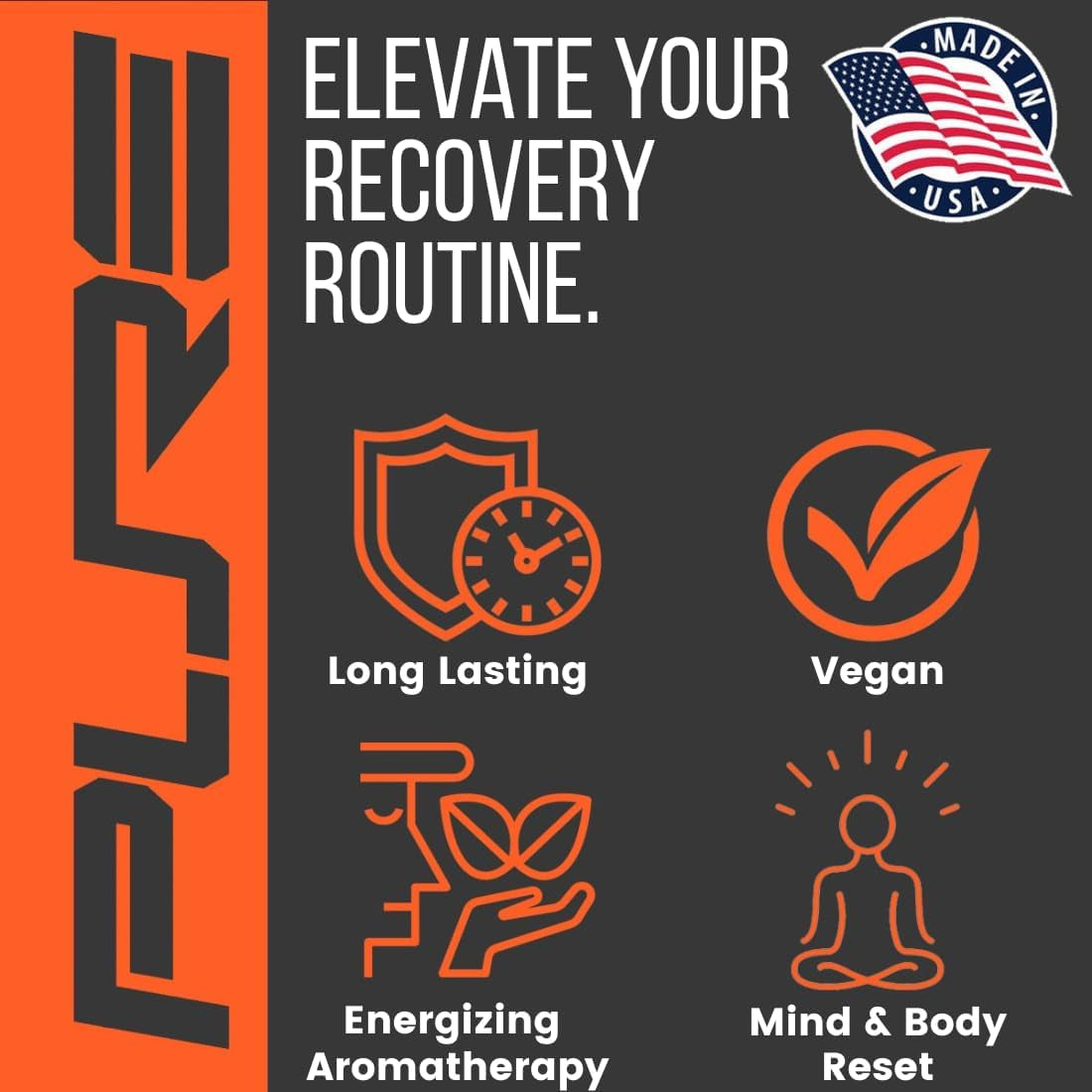 Pure Energizing Sport Shower Steamers - Natural Orange and Tea Tree Essential Oils, Made in USA, Energy Boost for Athletes, Father’S Day Gifts for Runners, Relaxing Birthday Gifts for Self Care