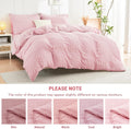 Pink Full Size Comforter Sets Seersucker 7 Pieces, All Season Luxury Bed in a Bag for Bedroom, Bedding Set with Comforters, Sheets, Pillowcases & Shams