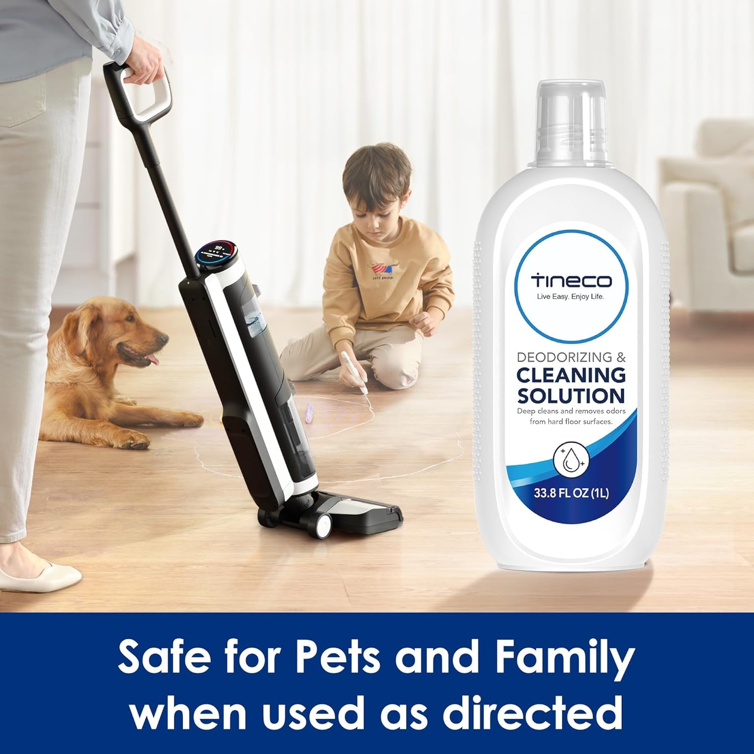 Floor Cleaning Solution 2L (33.8 OZ*2) for I5/I6 Stretch & FLOOR ONE S5/S6/S7/S9 Artist & S6/S7/S9 Master & Breeze Series, (EXCEPT Ifloor 5 Steam/S5/ S7/ S9 Artist Steam Series) Wet Dry Vacuum