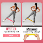 Resistance Bands for Working Out Exercise Loop Bands Workout Bands Set for Men Women Body Stretching, Crossfit Training, Home Workout, Physical Therapy, Booty Legs, Set of 5