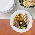 6-Piece White Dinner Plate Set, Microwave and Dishwasher Safe for Everyday Use, 10.5 Inches