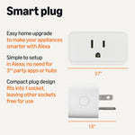 Smart Plug, Works with Alexa Only, Voice Control, Remote APP Control, Schedule, Compact Design, Versatile, 2.4 Ghz Wi-Fi, No Hub Required, 4-Pack, White