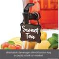 3.5 Gallon Clear Drink Dispenser - Built in Ice Cone and Spigot for Easy Pouring - Party-Perfect Serving Station with Chalk Board Tag