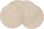 round Braided Placemats Set of 4 Washable Place Mats for Dining Tables 15 Inch Non Slip Kitchen Table Mats (Beige, 4)