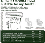 Bidet Attachment, Non-Electric Cold Water Bidet Toilet Seat Attachment with Pressure Controls, Retractable Self-Cleaning Dual Nozzles for Frontal & Rear Wash - Black