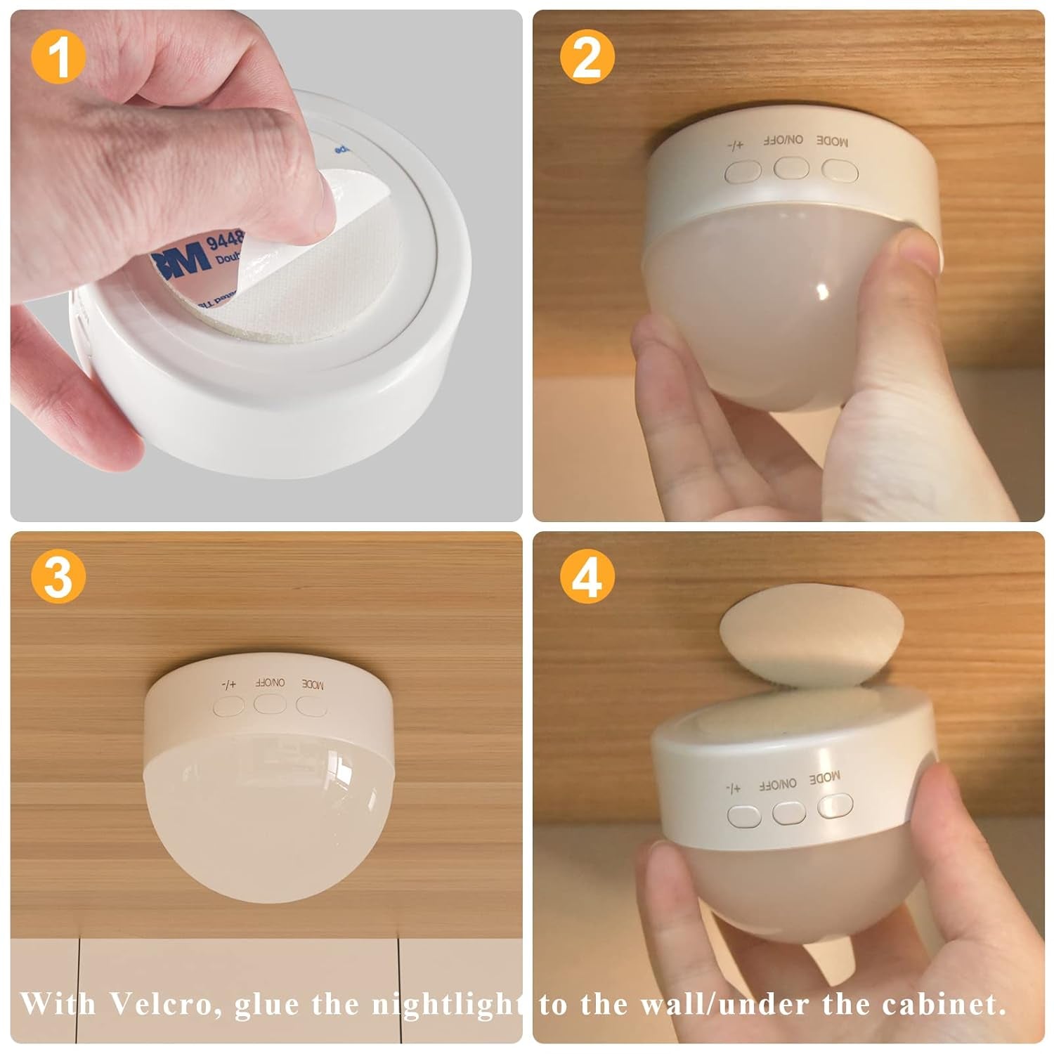 Portable Night Light, Dimmable 8 Color Lighting, 1800Mah Battery Rechargeable, Small LED Lamp for Nursery, Baby, Kids and Adults(1Pcs)